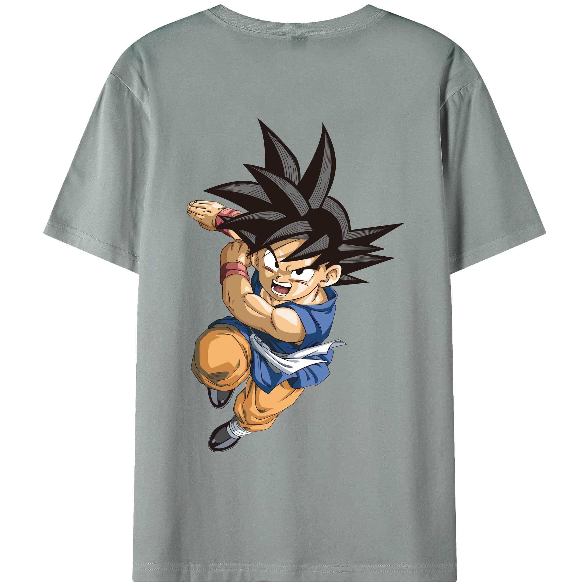 （画像用） ドラゴンボール 孫悟空（そん ごくう）Son Goku カカロット DRAGON BALL Kakarotto 綿100％ メンズ半袖Tシャツ（バックプリント） 通気性